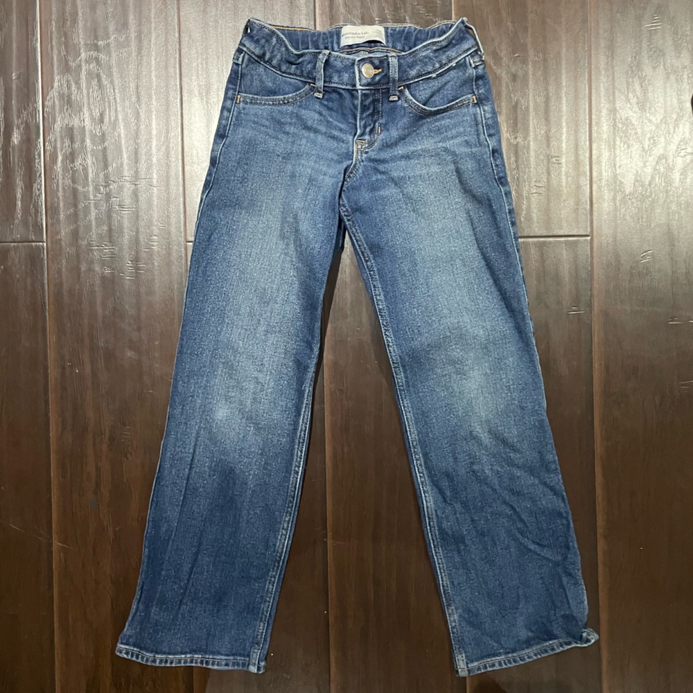 Kids Abercrombie low rise baggy Jeans size 7/8 long